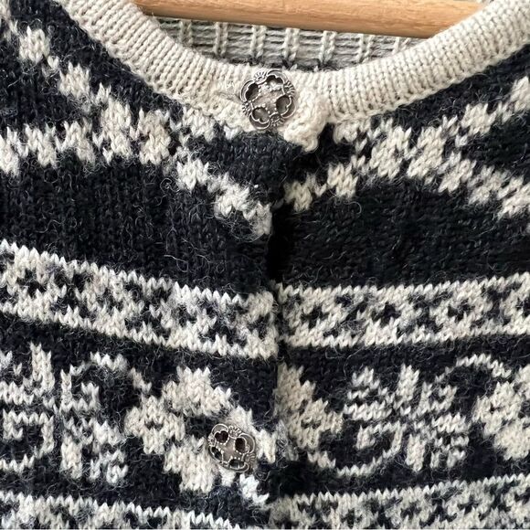 Gap vintage 100 % wool cropped fair isle sweater M - Picture 2 of 6